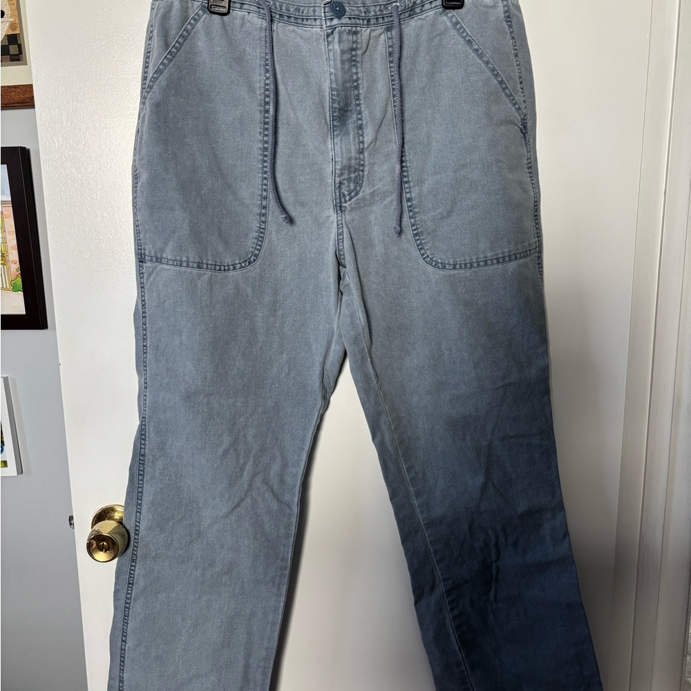 Weekenders Oversized Comfort Style Straight Dusty Blue Jeans